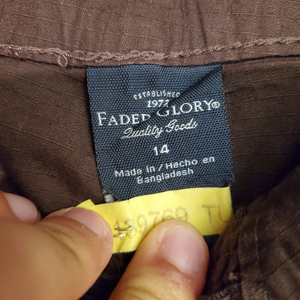 Faded Glory crop pants women's 14 lightweight‎ joggers - Picture 3 of 7